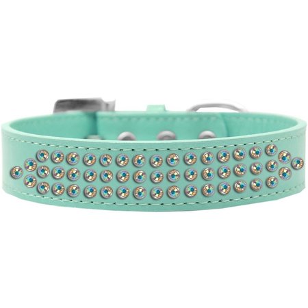 PET PAL Three Row AB Crystal Dog CollarAqua Size 12 PE814953